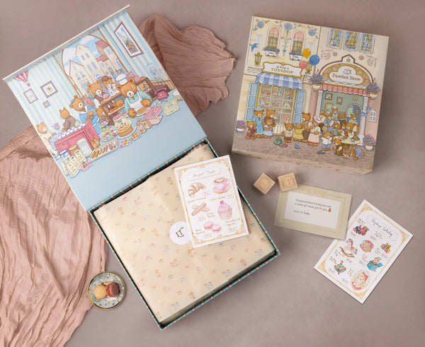 Lil Teddy's Toyshop Blueberry Biscuit Blanket