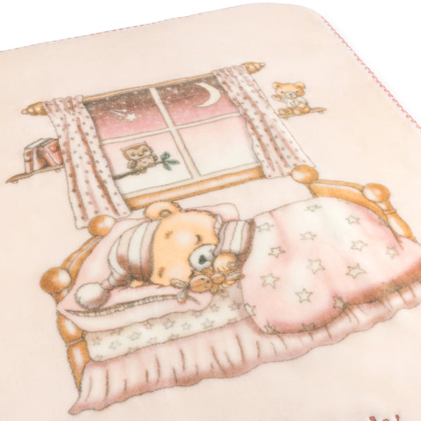 Lil Teddy’s Twinkle Twinkle Sugary Pink Blanket