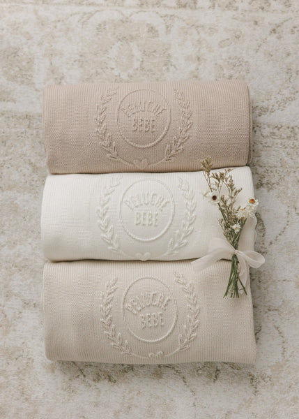 Peluche Stone Embossed Knit Blanket