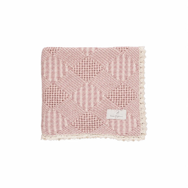 Bebe Organic Pink Plaid Patchwork Blanket