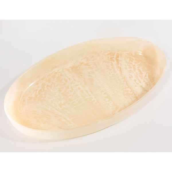 Jeanne Fitz Resin Collection Oval Bowl, 16 x 19 in - Cream