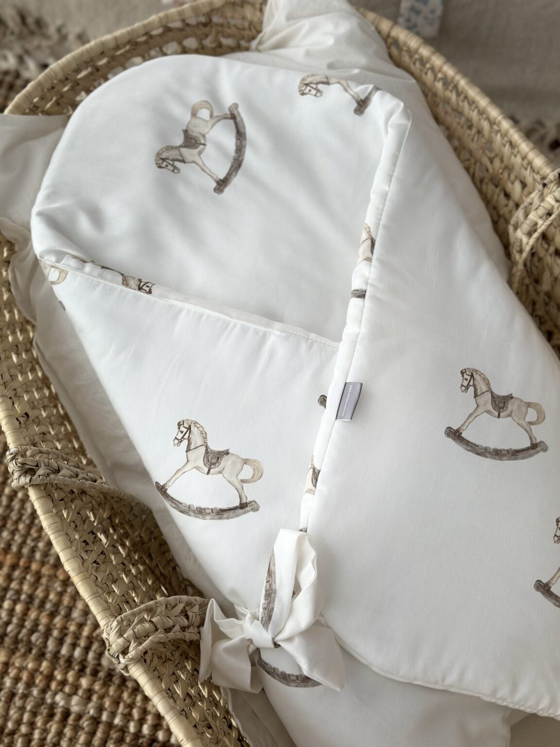 Petite Laure Beige Rocking Horse Baby Wrap