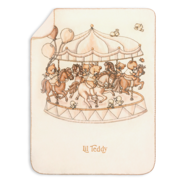 Lil Teddy’s Merry Go Snuggle Vanilla Bean Blanket