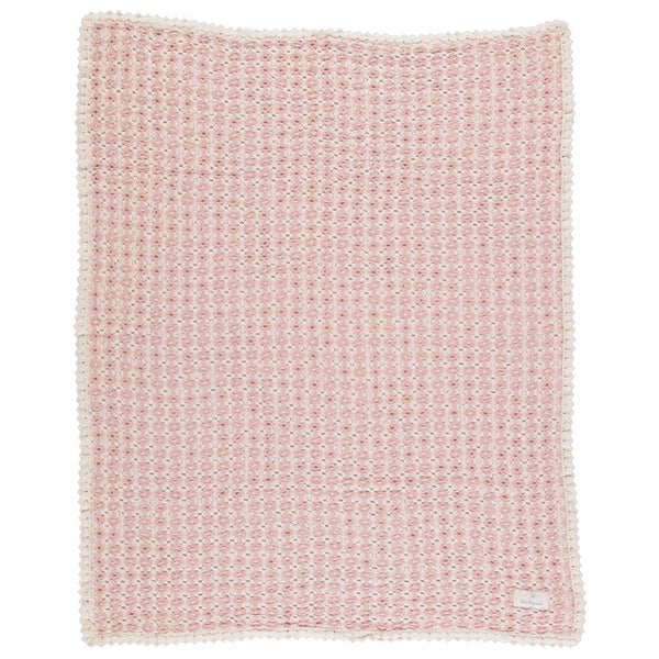 Bebe Organic Faded Rose Crochet Blanket