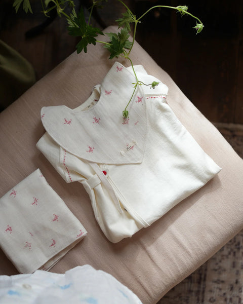 Ferne Baby Folk Bunny Drool Bib