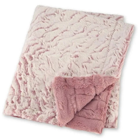Zandino Evelyn Snowy Rose Plush Blanket