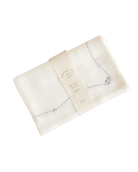 Ferne Baby Embroidered Swaddle - Rocking horse
