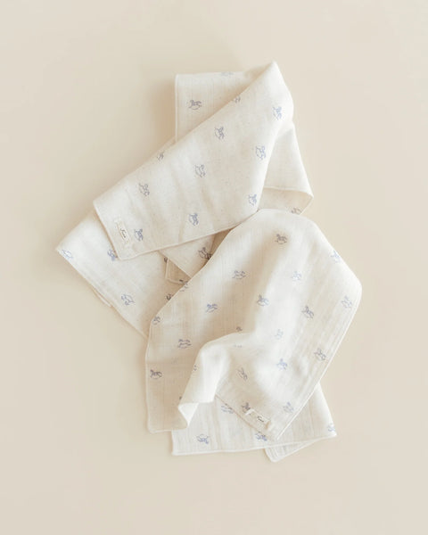 Ferne Baby Rocking Horse Burp Cloth Set of 2