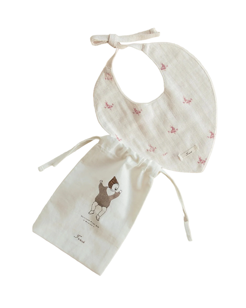Ferne Baby Folk Bunny Drool Bib