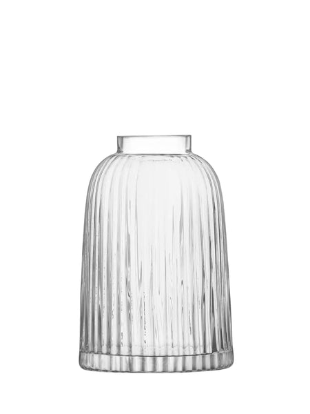 Clear Pleat Vase 7.75"