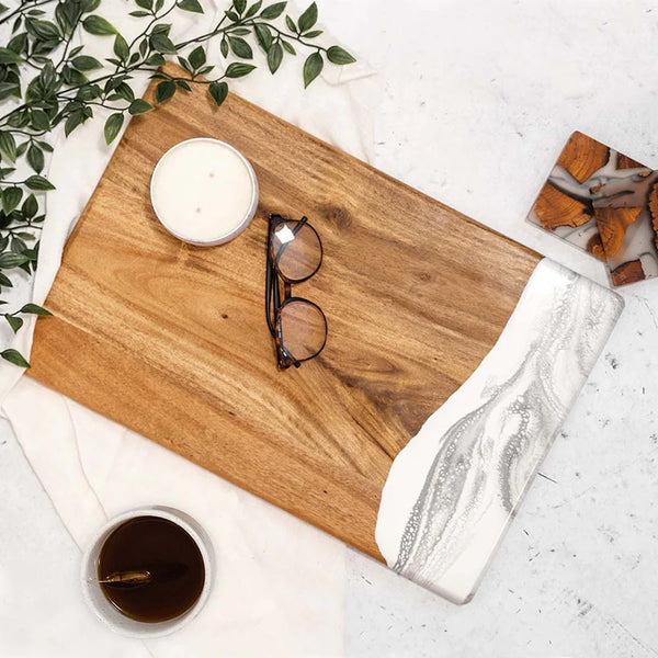 Acacia Wood & Resin Bread Board Mishloach Manos