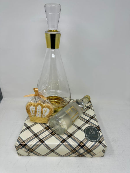 Gold & Glass Decanter Mishloach Manos