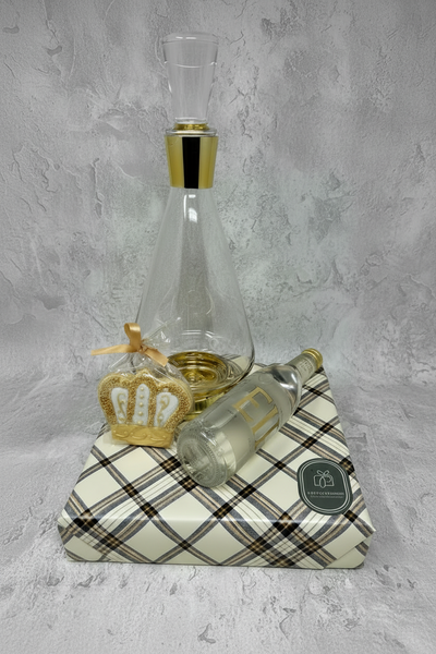 Gold & Glass Decanter Mishloach Manos