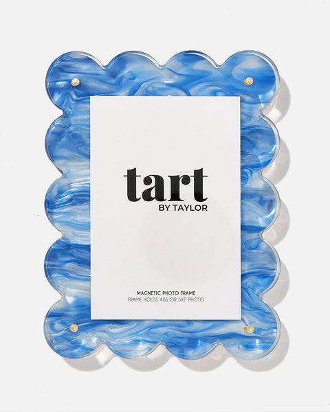 Tart by Taylor Blue Marbled Acrylic Picture Frame