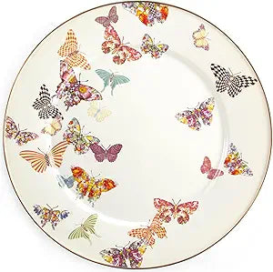 Butterfly Garden Round Serving Platter