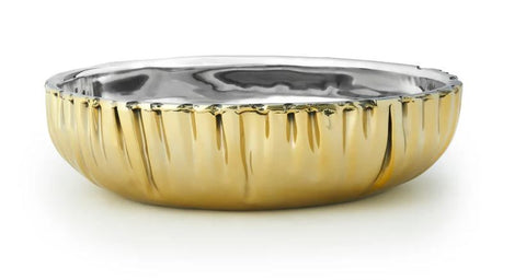 Cerro Small Gold Oval Serving Bowl