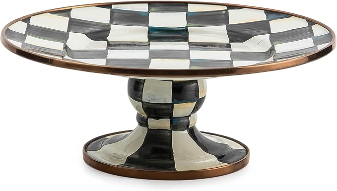 Courtly Check Pedestal Platter, Mini