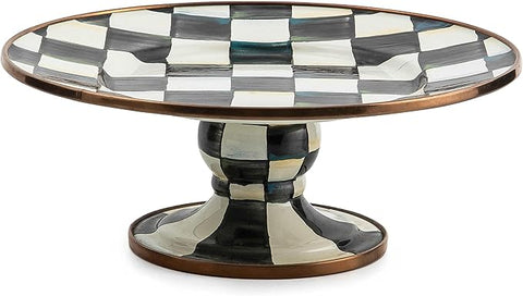 Courtly Check Pedestal Platter, Mini