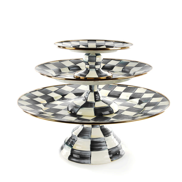 Courtly Check Pedestal Platter, Mini