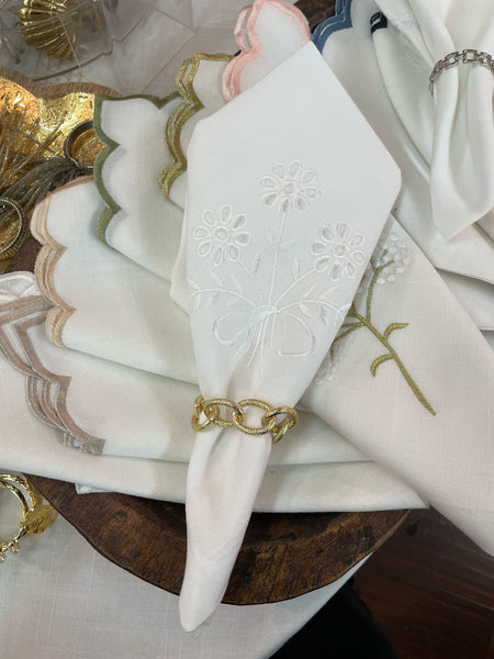 Gold Chain Link Napkin Ring