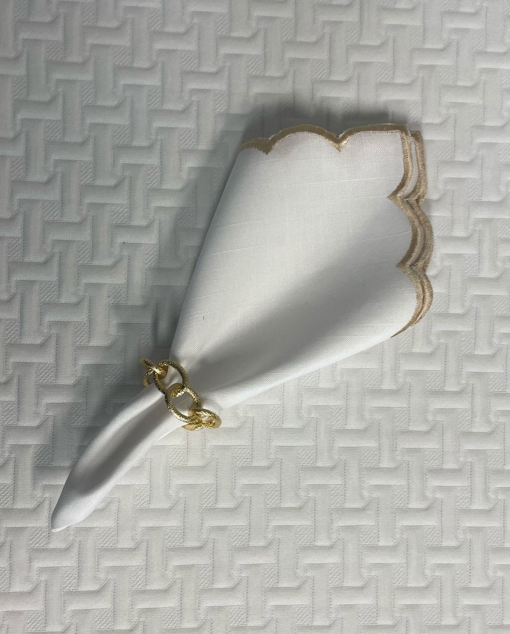 Gold Chain Link Napkin Ring