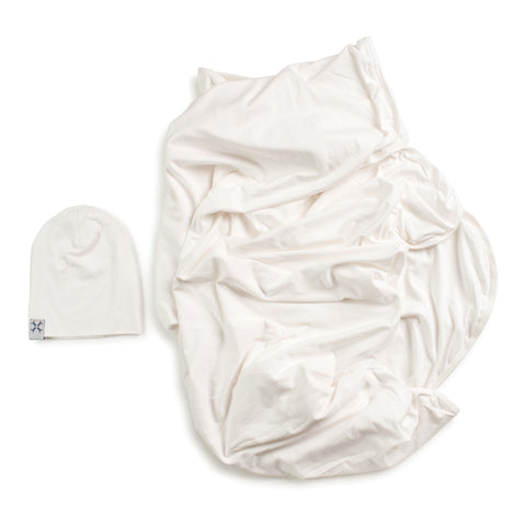 Jacqueline & Jac Natural White Swaddle Set