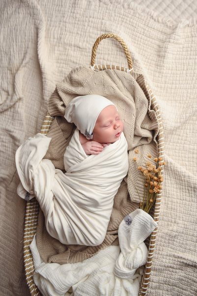 Jacqueline & Jac Natural White Swaddle Set