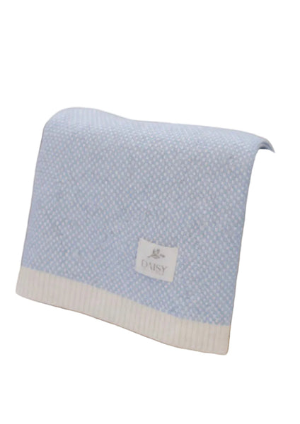 Petal Knit Blanket- Celeste