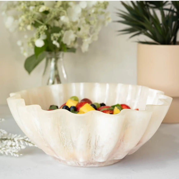 Resin Collection Scalloped Bowl