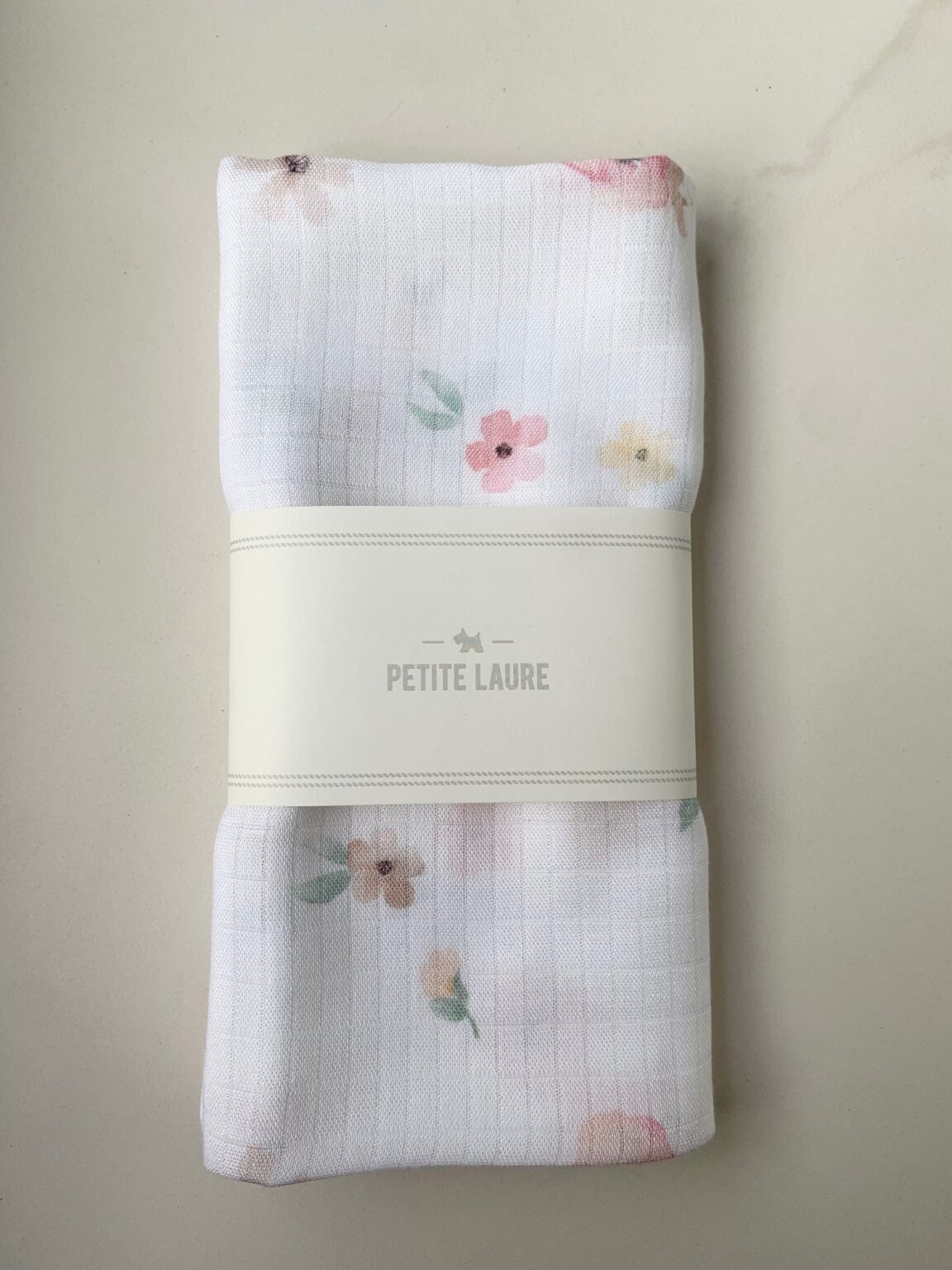 Petite Laure Retro Flowers Bamboo Swaddle