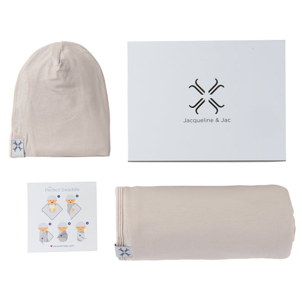 Jacqueline & Jac Sand Swaddle Set