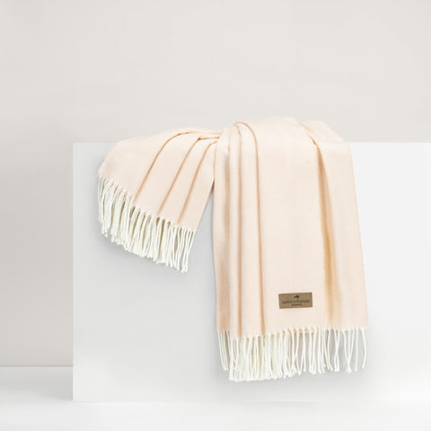 Lands Downunder Pink Salt Italian Herringbone Throw