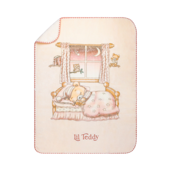 Lil Teddy’s Twinkle Twinkle Sugary Pink Blanket