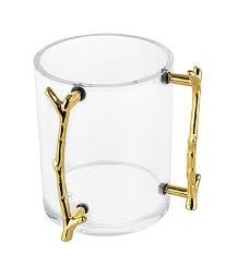 Lucite Gold Twig Washing Cup