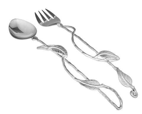 Serving Spoon and Fork - Gold / Silver