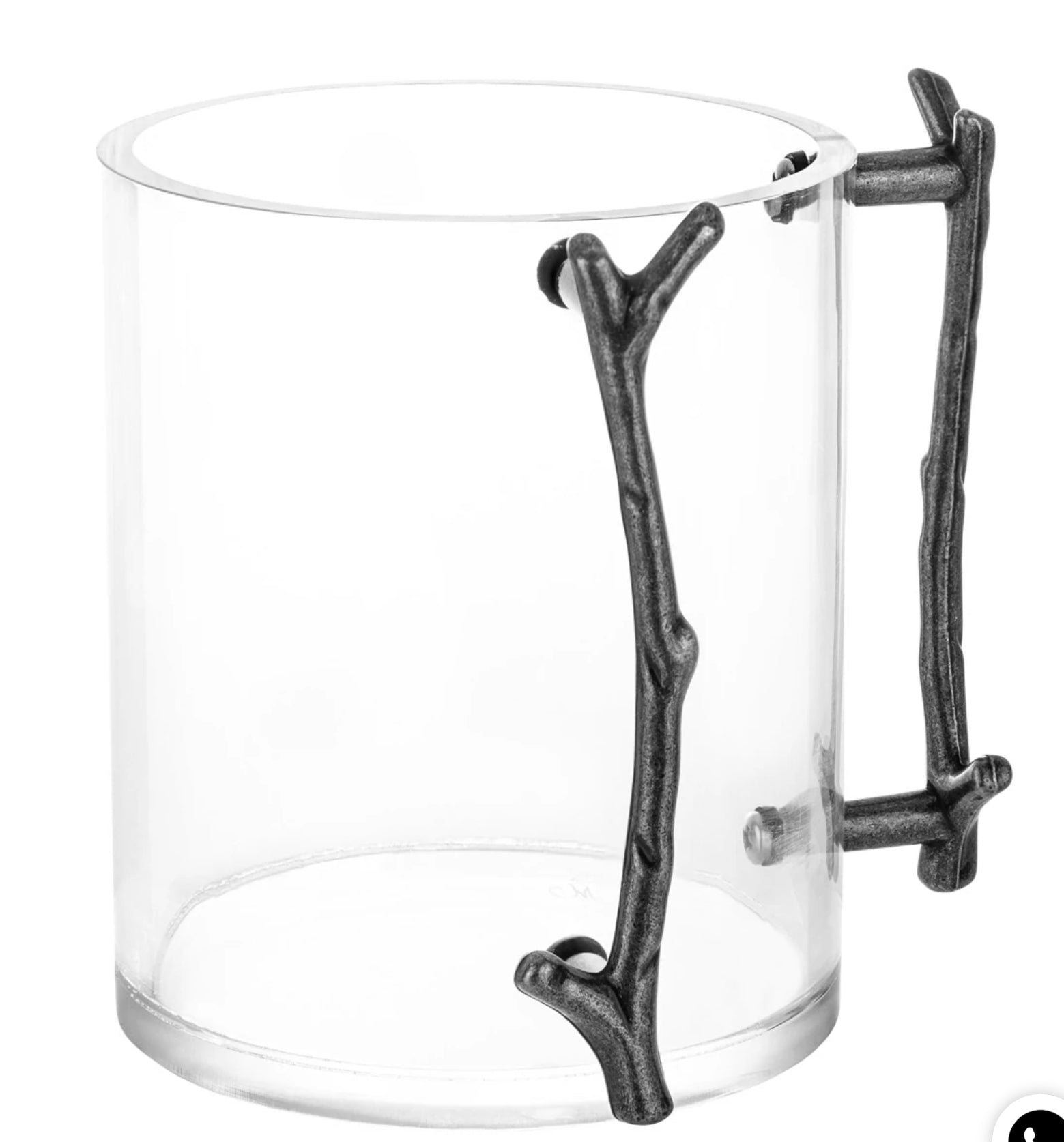 Lucite Silver Twig Washing Cup