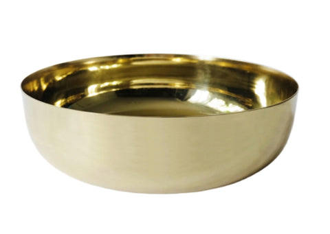 Gold Metal Serving Bowl