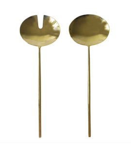 Gold Oval Salad Servers