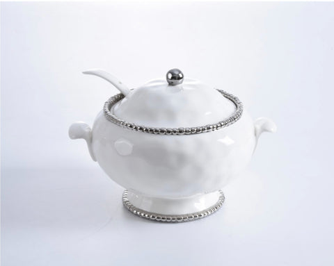 Soup Tureen & Ladle - Silver