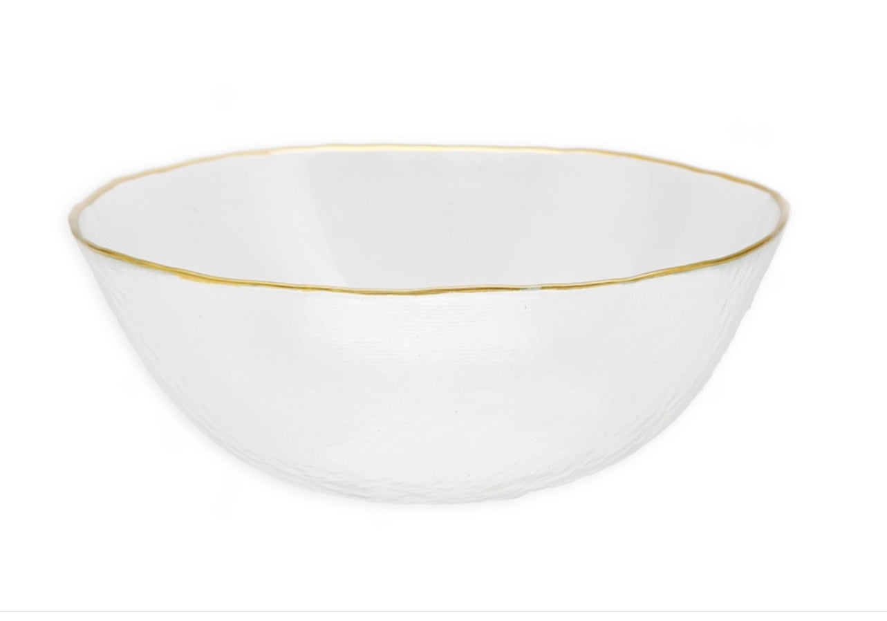 Round Salad Bowl - Gold