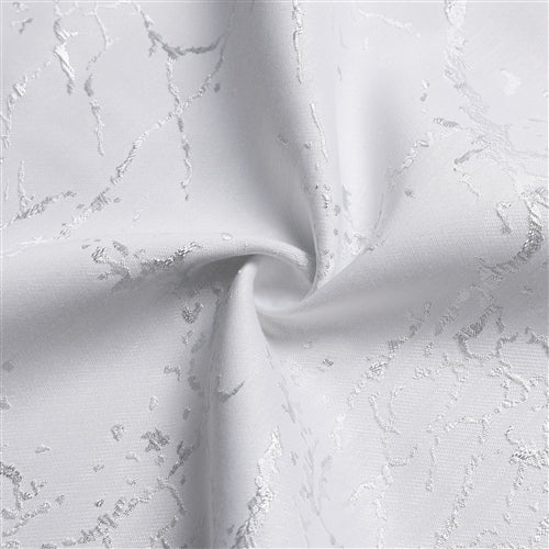 Jacquard Tablecloth - Marble White/Silver