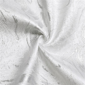 Jacquard Tablecloth - White/Silver Wave